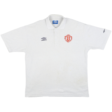 1993-95 Manchester United Umbro Polo Shirt - 8/10 - (XL)
