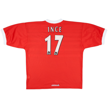 1998-00 Liverpool Home Shirt Ince #17 - 8/10 - (XL)