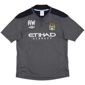 2009-10 Manchester City Staff Issue Umbro Polo Shirt AW - 7/10 - (L)
