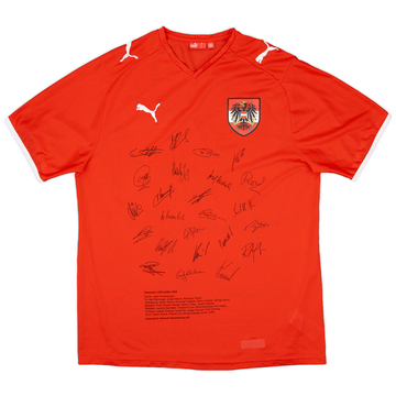 2008-09 Austria Squad Signed Home Shirt - 9/10 - (L)
