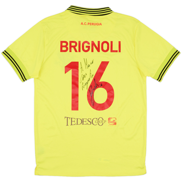 2016-17 Perugia Signed GK S/S Shirt Brignoli #16 - 8/10 - (XL)