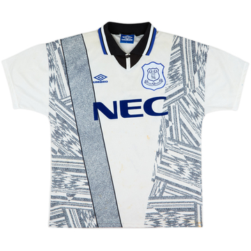 1994-95 Everton Signed Away Shirt - 6/10 - (L)