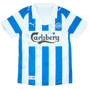 2008-09 OB Odense Squad Signed Home Shirt - 6/10 - (XL)