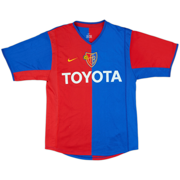 2002-04 FC Basel Signed Home Shirt - 6/10 - (S)