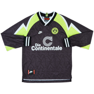 1995-96 Borussia Dortmund 'Deutscher Meister' Away L/S Shirt - 8/10 - (L.Boys)