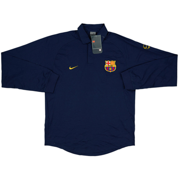 2003-04 Barcelona Nike Player Issue Polo L/S Shirt (M)