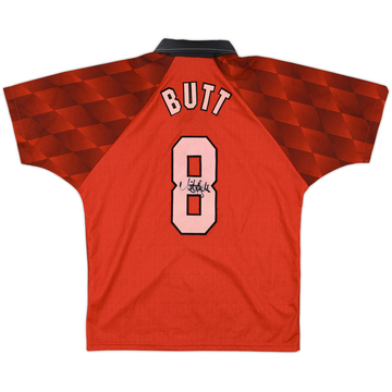 1996-98 Manchester United Home Shirt Butt #8 - 8/10 - (Y)