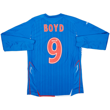 2007-08 Rangers Home L/S Shirt Boyd #9 - 5/10 - (S)