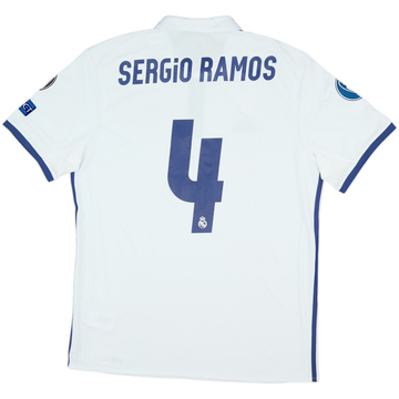 2016-17 Real Madrid Home Shirt Sergio Ramos #4 - 7/10 - (L)