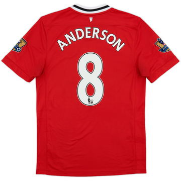 2011-12 Manchester United Home Shirt Anderson #8 - 6/10 - (S)