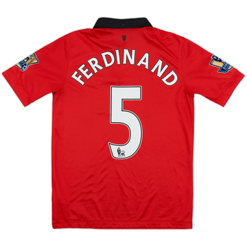 2013-14 Manchester United Home Shirt Ferdinand #5 - 6/10 - (L.Boys)