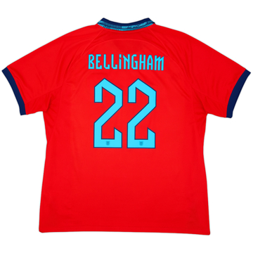 2022-23 England Away Shirt Bellingham #22 - 8/10 - (XL)