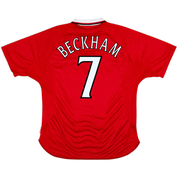 1999-00 Manchester United 'CL Winners' Shirt Beckham #7 - 9/10 - (XL)