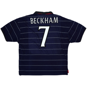 1999-00 Manchester United Away Shirt Beckham #7 - 8/10 - (XL)