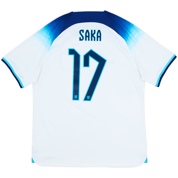 2022-23 England Home Shirt Saka #17 - 7/10 - (L)