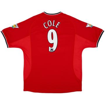 2000-02 Manchester United Home Shirt Cole #9 - 9/10 - (L)