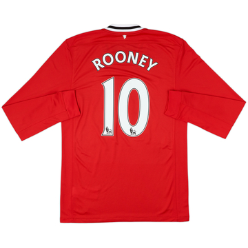 2011-12 Manchester United Home L/S Shirt Rooney #10 - 9/10 - (M)