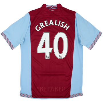 2013-14 Aston Villa Home Shirt Grealish #40 - 6/10 - (M)