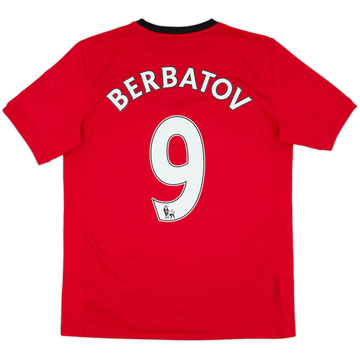 2009-10 Manchester United Home Shirt Berbatov #9 - 9/10 - (XL.Boys)