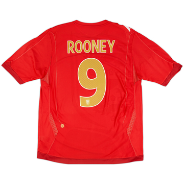 2006-08 England Away Shirt Rooney #9 - 7/10 - (L)