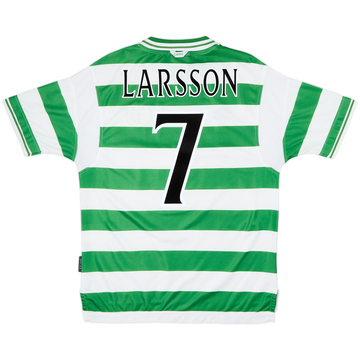 1999-01 Celtic Home Shirt Larsson #7 - 8/10 - (M)