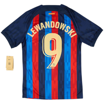 2022-23 Barcelona Home Shirt Lewandowski #9 (S)