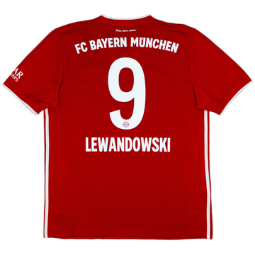 2020-21 Bayern Munich Home Shirt Lewandowski #9 - 6/10 - (L)