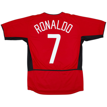 2002-04 Manchester United Home Shirt Ronaldo #7 - 8/10 - (XL.Boys)