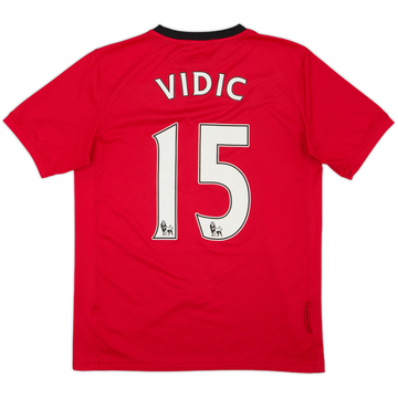 2009-10 Manchester United Home Shirt Vidic #15 - 7/10 - (XL.Boys)