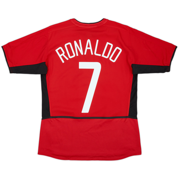 2002-04 Manchester United Home Shirt Ronaldo #7 - 8/10 - (XL.Boys)