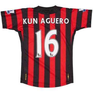2011-12 Manchester City Away Shirt Kun Aguero #16 - 7/10 - (XL.Boys)