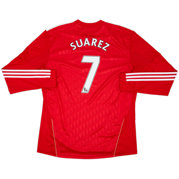 2010-12 Liverpool Home L/S Shirt Suarez #7 - 6/10 - (XL)