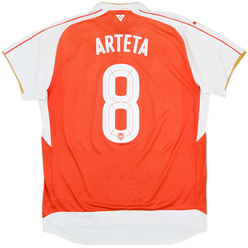 2015-16 Arsenal Home Shirt Arteta #8 - 5/10 - (XL)