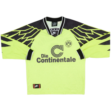 1994-95 Borussia Dortmund Home L/S Shirt #9 - 8/10 - (L)