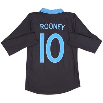 2011-12 England Away L/S Shirt Rooney #10 - 9/10 - (S)