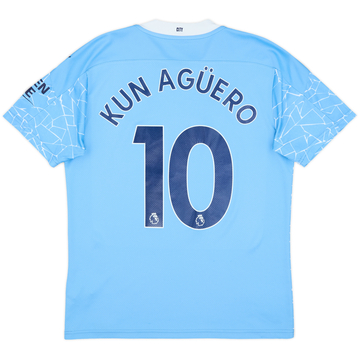 2020-21 Manchester City Home Shirt Kun Aguero #10 - 7/10 - (M)