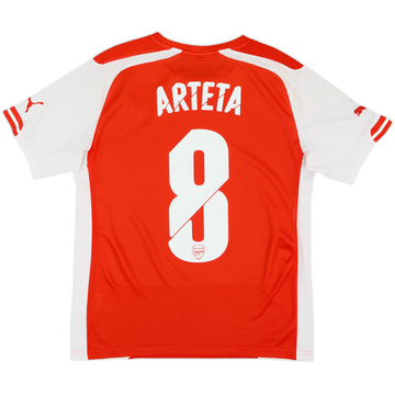 2014-15 Arsenal Home Shirt Arteta #8 - 8/10 - (S)