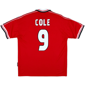 1998-00 Manchester United Home Shirt Cole #9 - 8/10 - (XL)