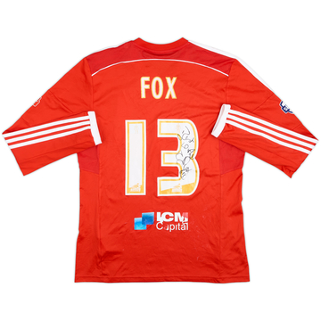 2014-15 Nottingham Forest Match Issue Signed Home L/S Shirt Fox #13