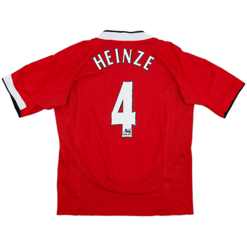 2004-06 Manchester United Home Shirt Heinze #4 - 8/10 - (L)