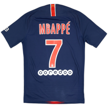 2018-19 Paris Saint-Germain Camiseta Auténtica Local Mbappe #7 - 6/10 - (S