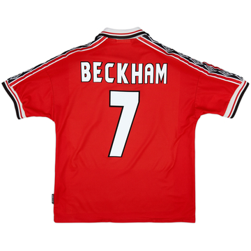 1998-00 Manchester United Home Shirt Beckham #7 - 6/10 - (M)