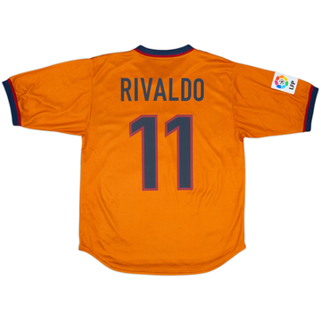 1998-00 Barcelona Third Shirt Rivaldo #11 - 8/10 - (M)