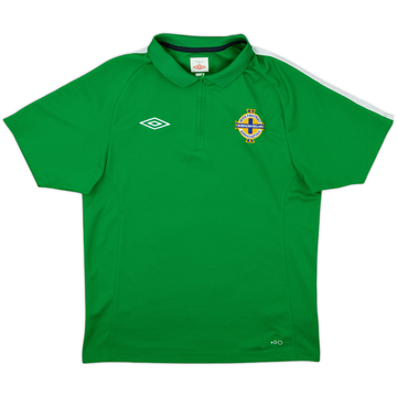 2012-13 Northern Ireland 1/4 Zip Umbro Polo Shirt - 9/10 - (M)