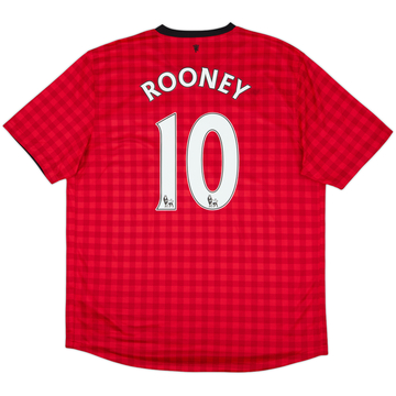 2012-13 Manchester United Camiseta de Local Rooney #10 - 7/10 - (XL)
