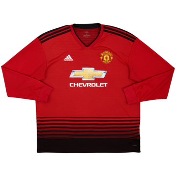 2018-19 Manchester United Home L/S Shirt - 5/10 - (XL)