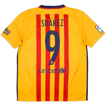 2015-16 Barcelona Away Shirt Suarez #9 - 8/10 - (L)
