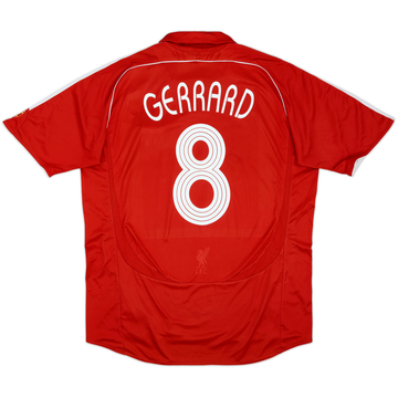 2006-08 Liverpool Home Shirt Gerrard #8 - 6/10 - (XL)