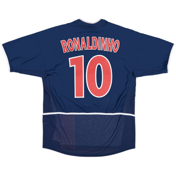 2002-03 Paris Saint-Germain Home Shirt Ronaldinho #10 - 8/10 - (M)
