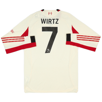 2025-26 Liverpool Authentic Away L/S Shirt Wirtz #7